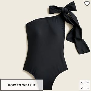 J Crew bow shoulder one piece